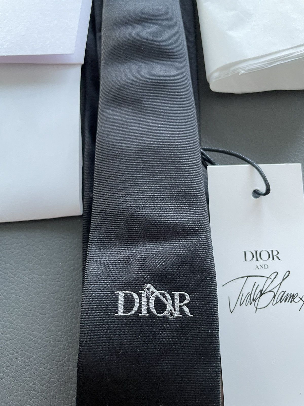 Dior Dior Logo Super Runway Judy Blame Silk Logo Tie Size ONE SIZE - 3 Thumbnail