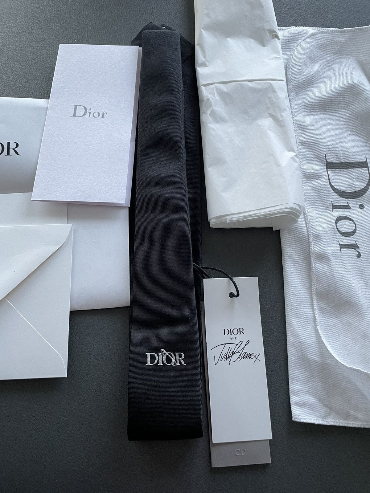 Dior Dior Logo Super Runway Judy Blame Silk Logo Tie Size ONE SIZE - 7 Thumbnail