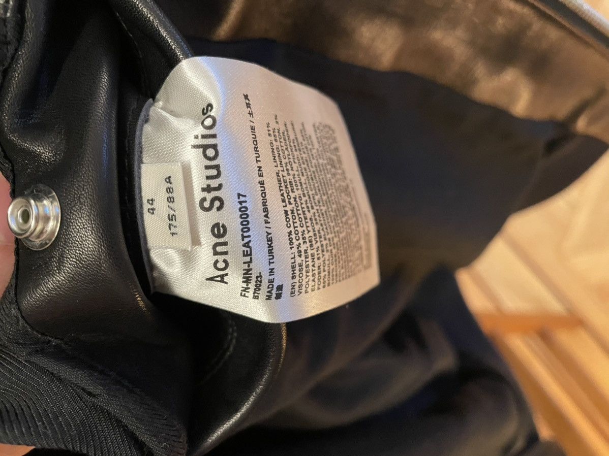 Acne Studios Lazlo Black Leather Bomber Jacket sz 44 Grailed