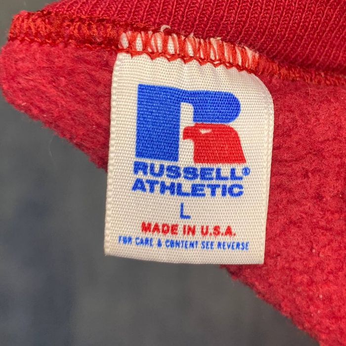 Vintage Vintage Russell Crewneck Blank Made in USA Red 1990s | Grailed