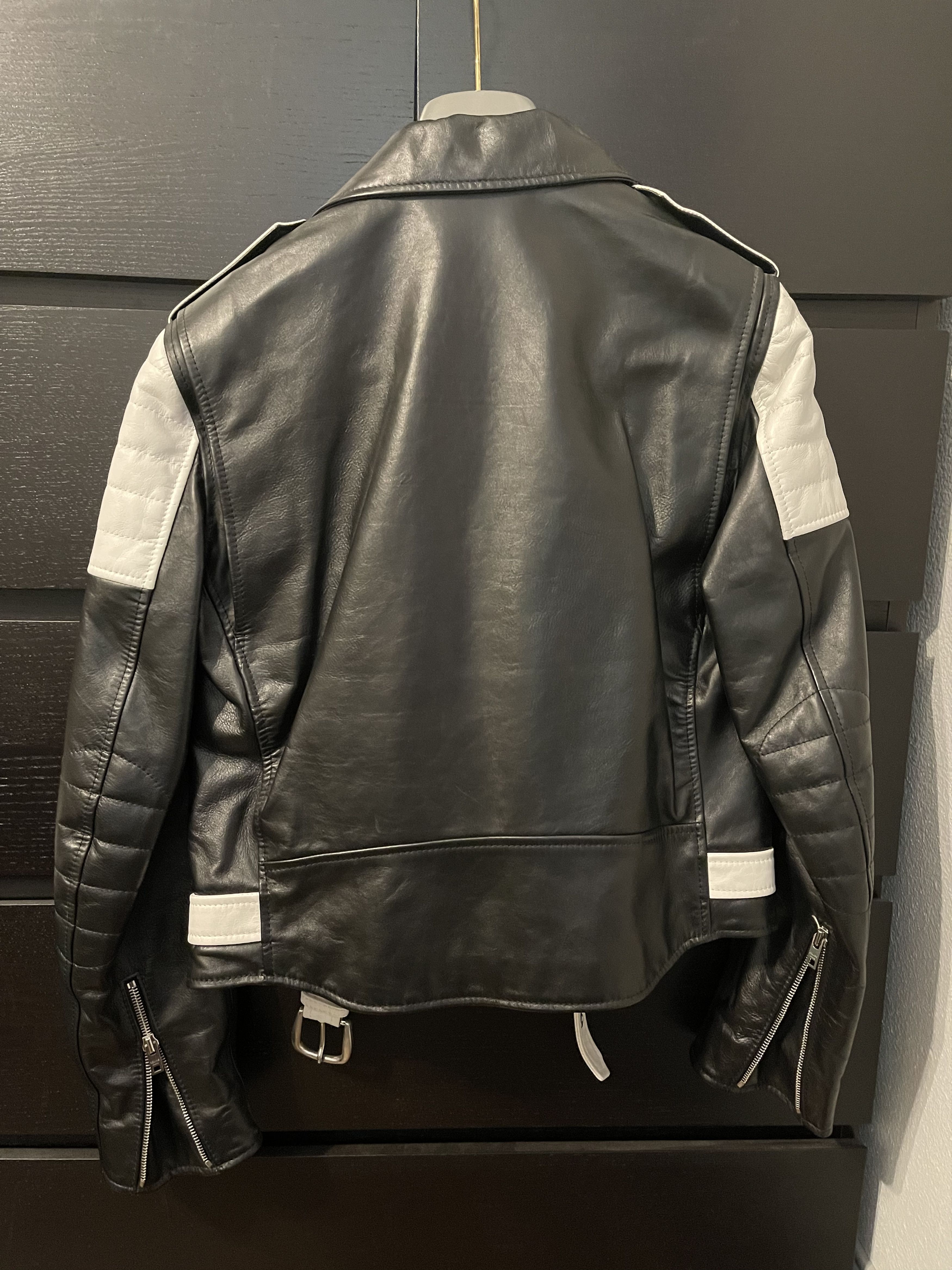 Celine Celine SS19 two tone biker leather jacket Size US S / EU 44-46 / 1 - 1 Thumbnail