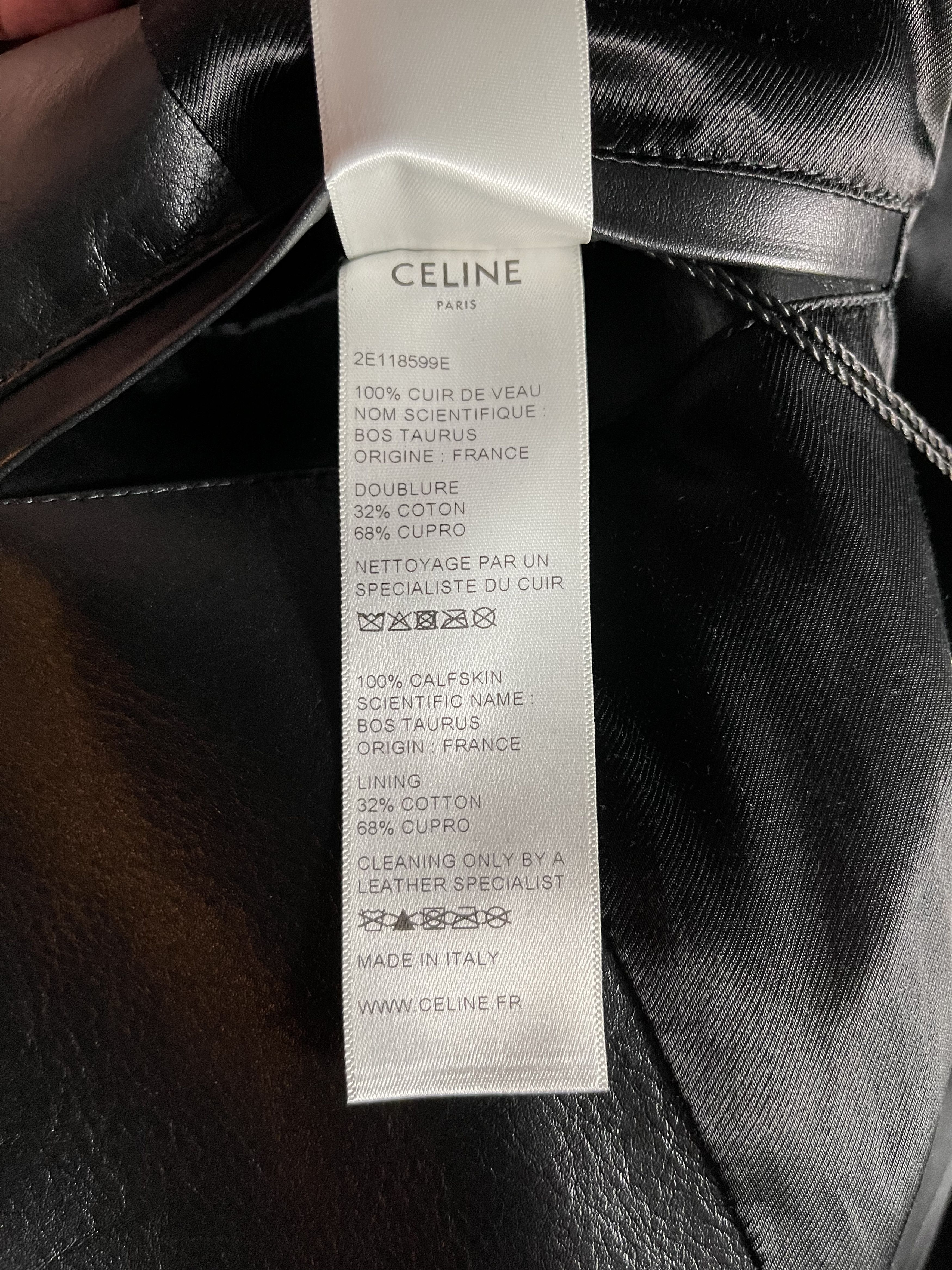 Celine Celine SS19 two tone biker leather jacket Size US S / EU 44-46 / 1 - 6 Thumbnail
