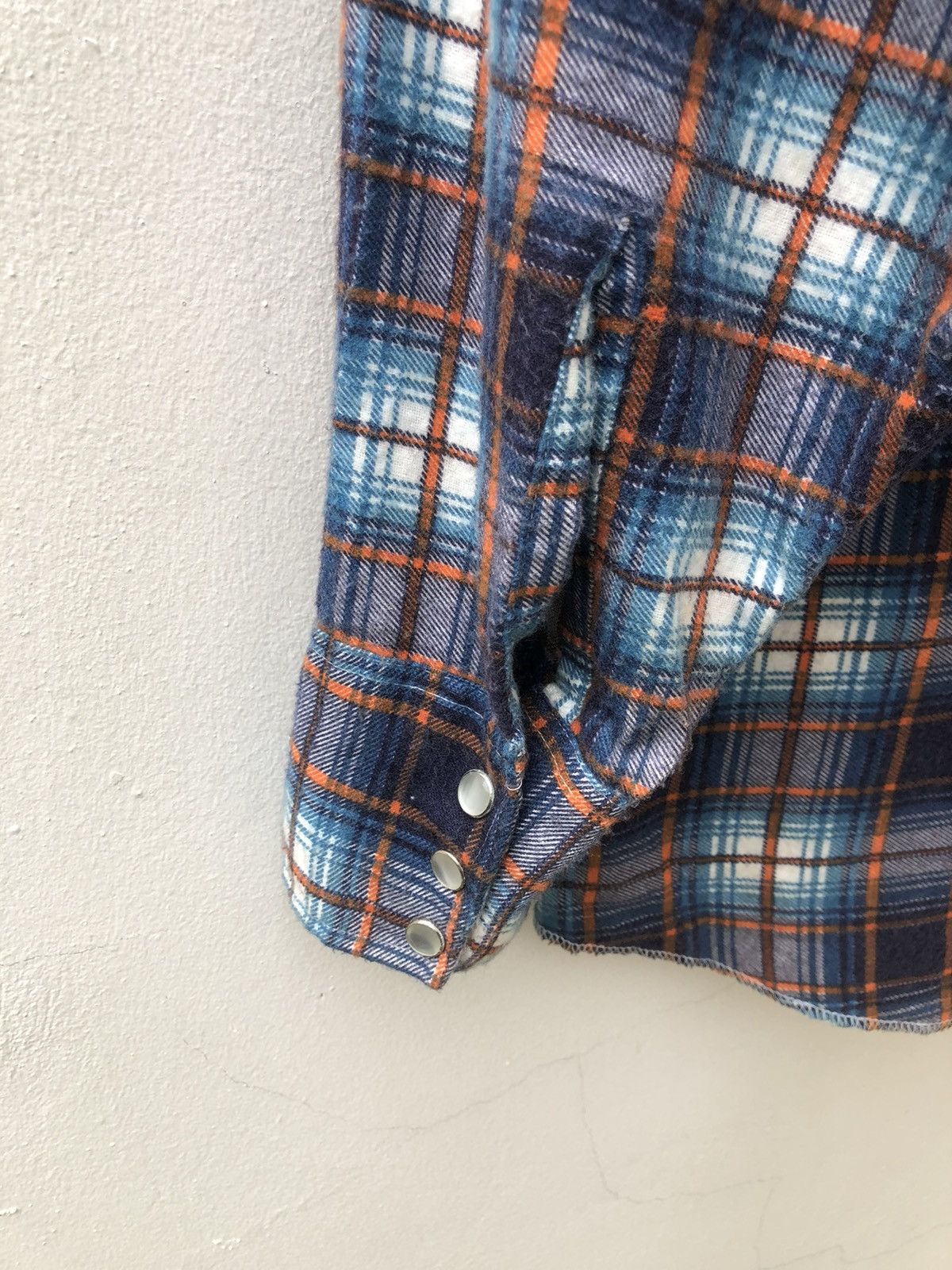 Vintage VTG 70s 80s H BAR C Ranchwear Long Tail Plaid Flannel Shirt Size US L / EU 52-54 / 3 - 12 Thumbnail