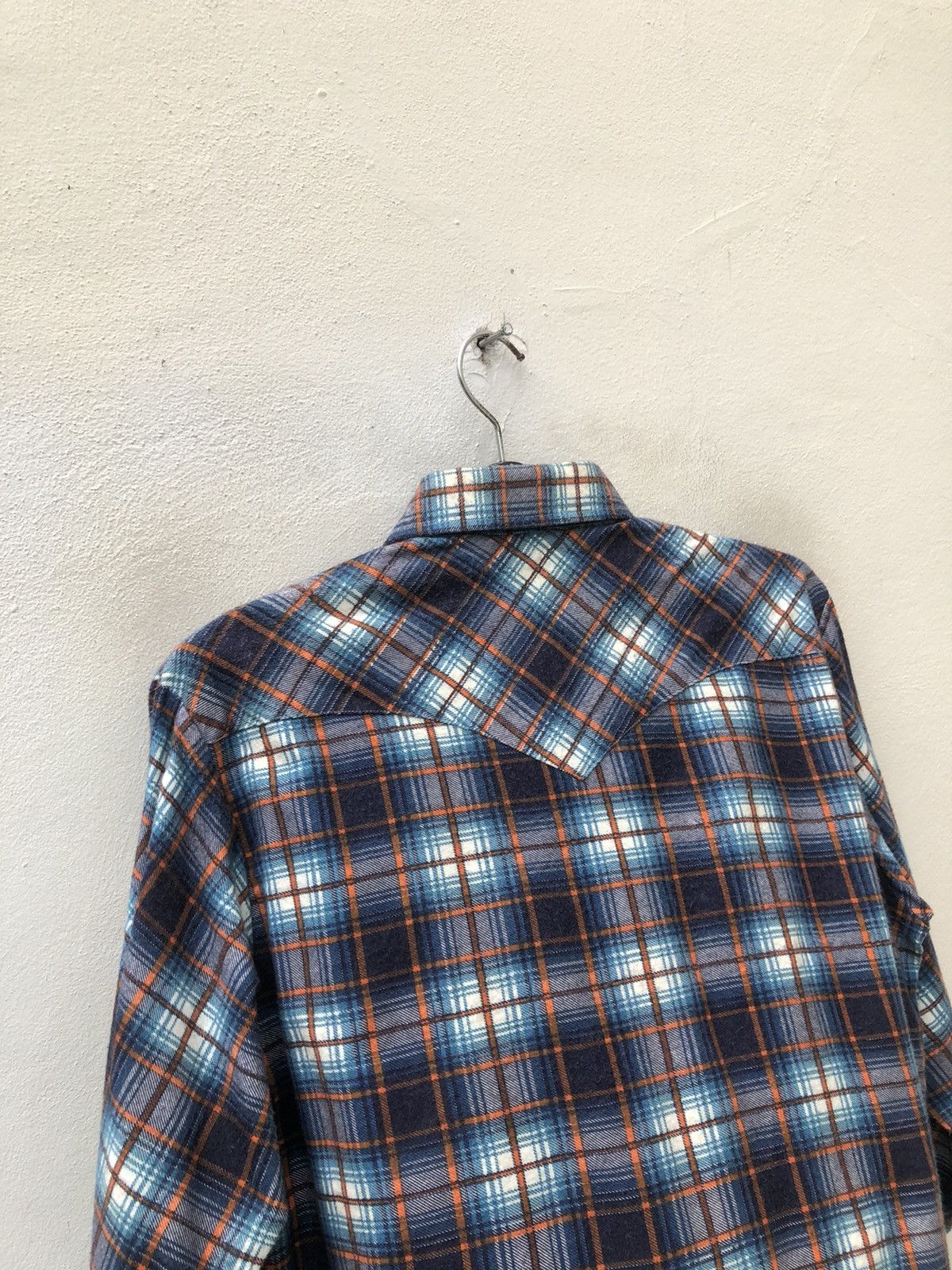 Vintage VTG 70s 80s H BAR C Ranchwear Long Tail Plaid Flannel Shirt Size US L / EU 52-54 / 3 - 10 Thumbnail