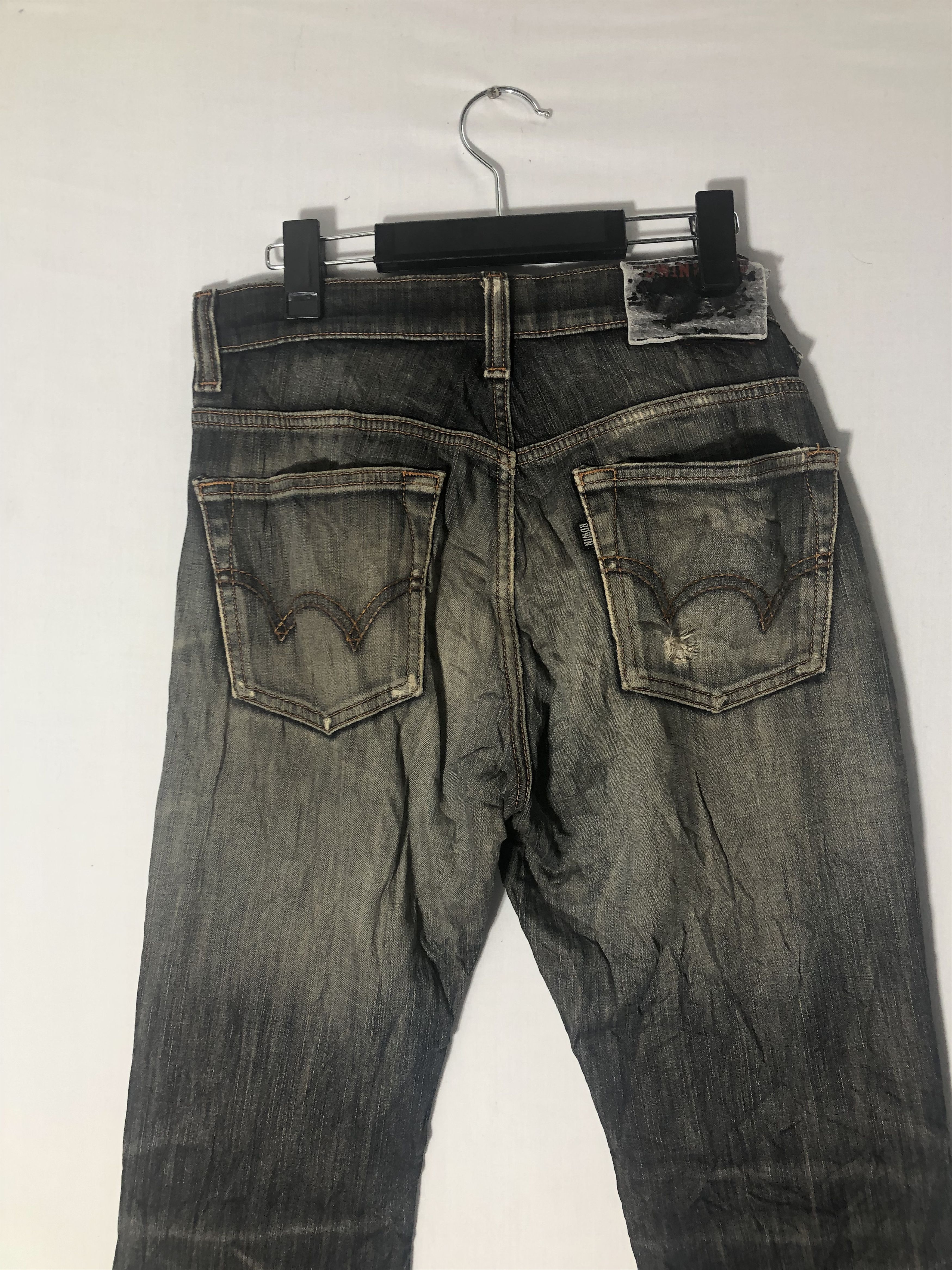 Japanese Brand EDWIN WILD FIRE DISTRESSED DENIM Size US 30 / EU 46 - 14 Thumbnail