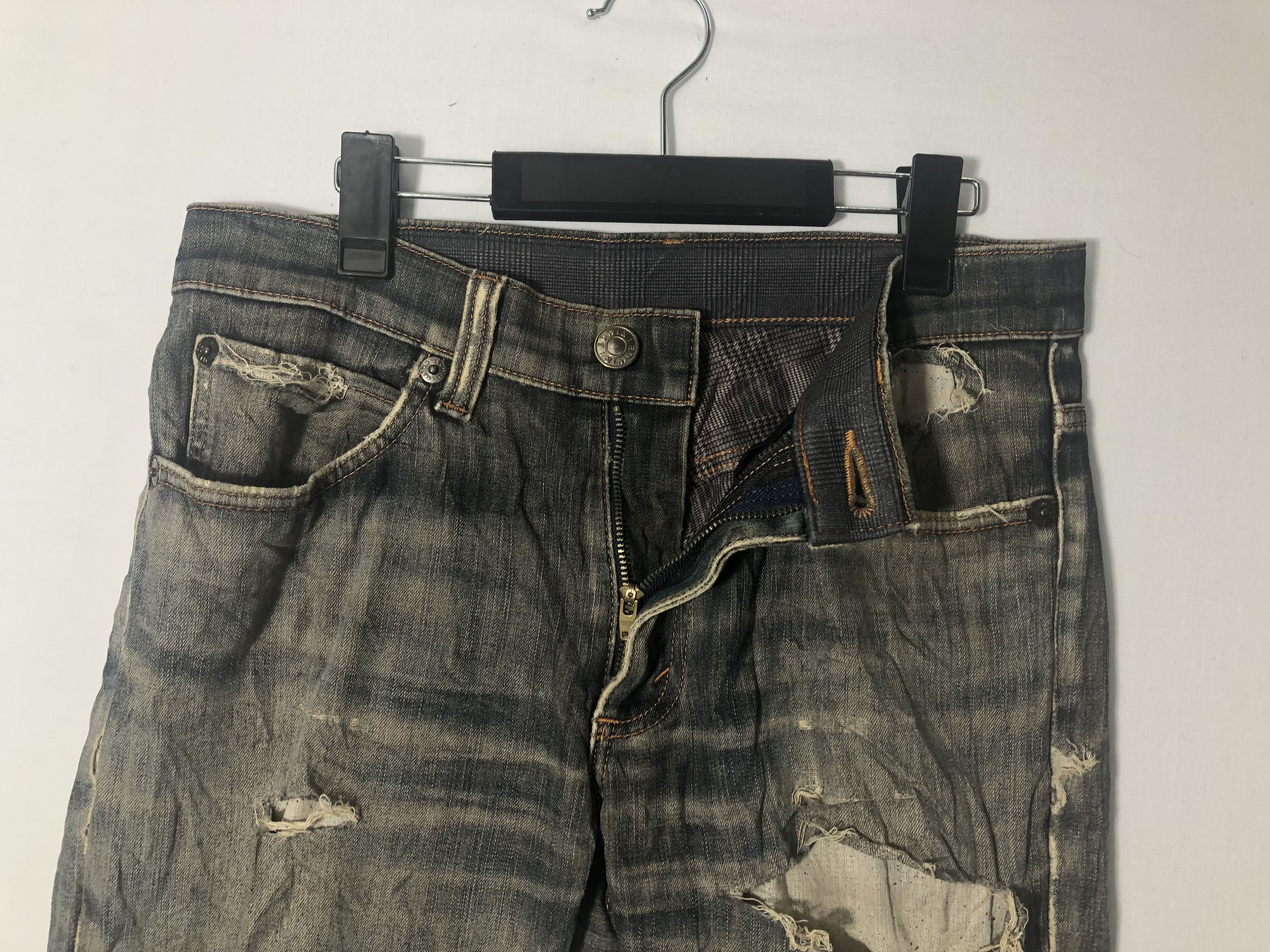 Japanese Brand EDWIN WILD FIRE DISTRESSED DENIM Size US 30 / EU 46 - 6 Thumbnail