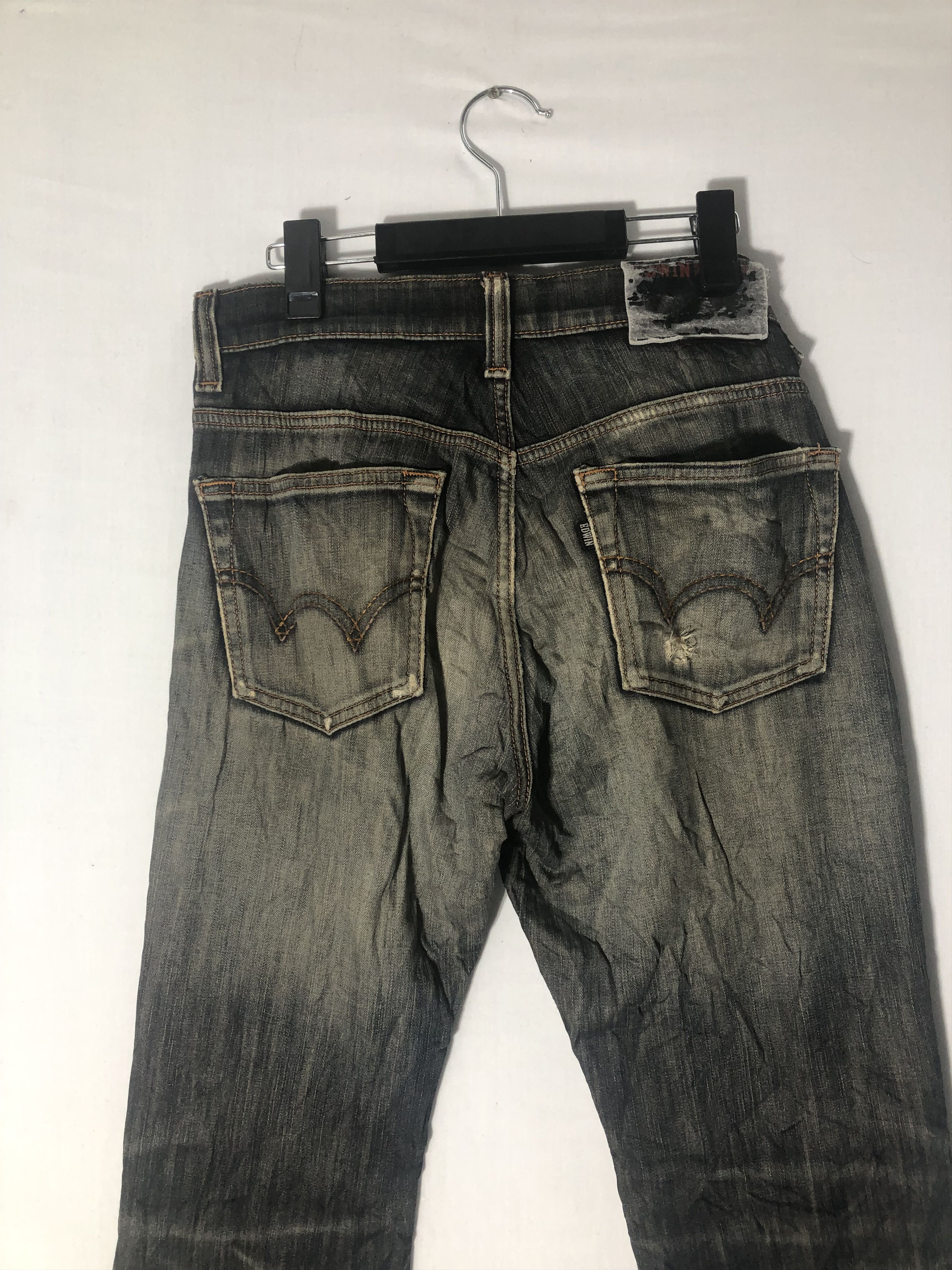 Japanese Brand EDWIN WILD FIRE DISTRESSED DENIM Size US 30 / EU 46 - 12 Thumbnail