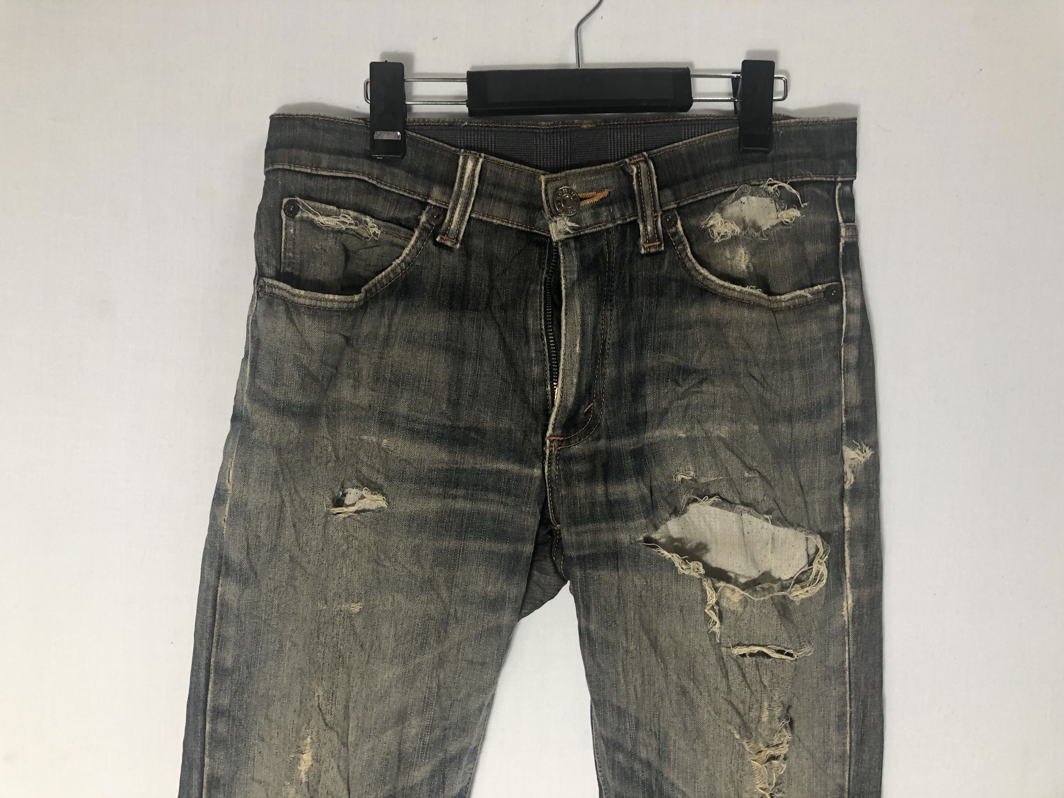 Japanese Brand EDWIN WILD FIRE DISTRESSED DENIM Size US 30 / EU 46 - 4 Thumbnail
