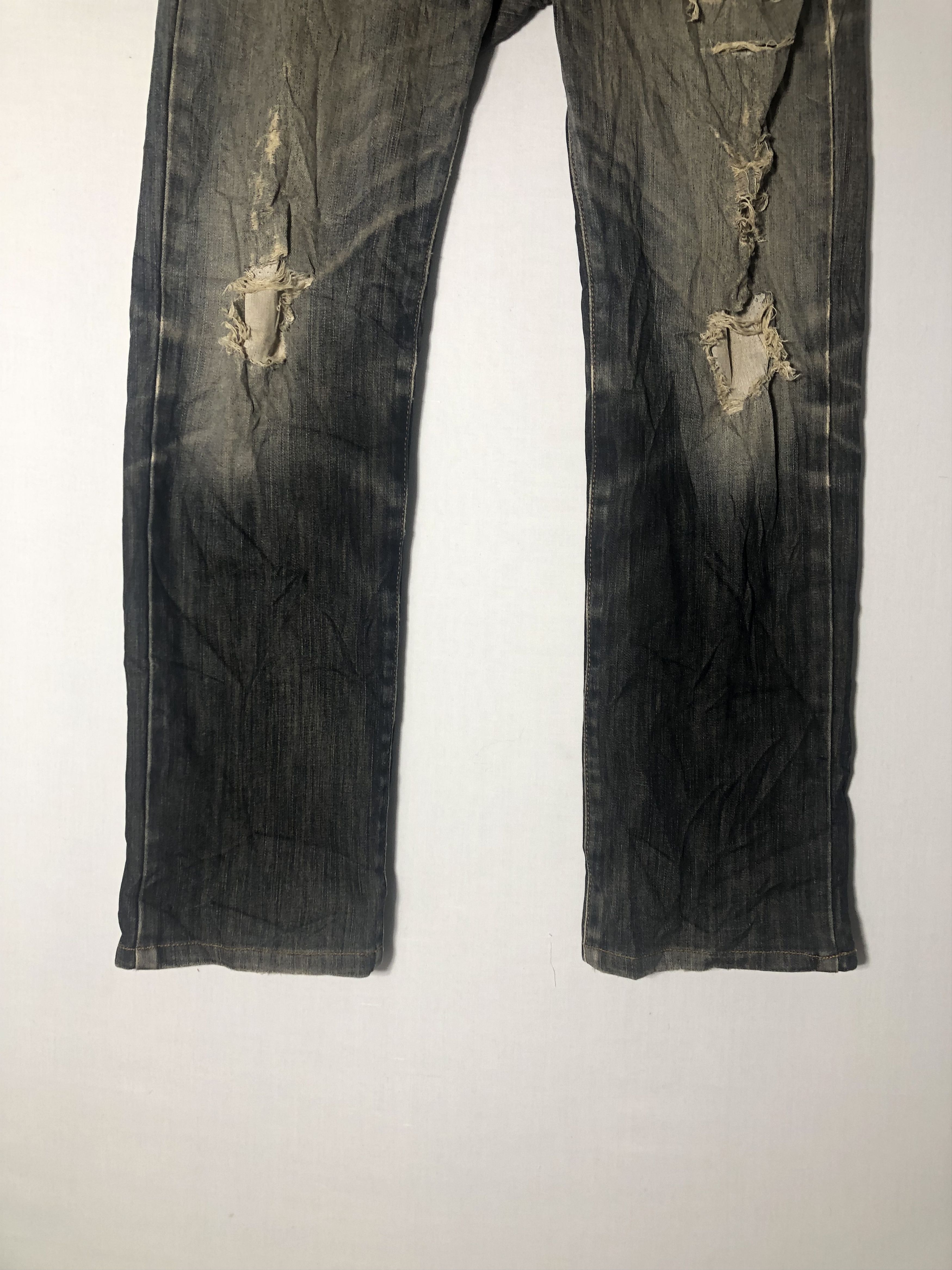 Japanese Brand EDWIN WILD FIRE DISTRESSED DENIM Size US 30 / EU 46 - 3 Thumbnail