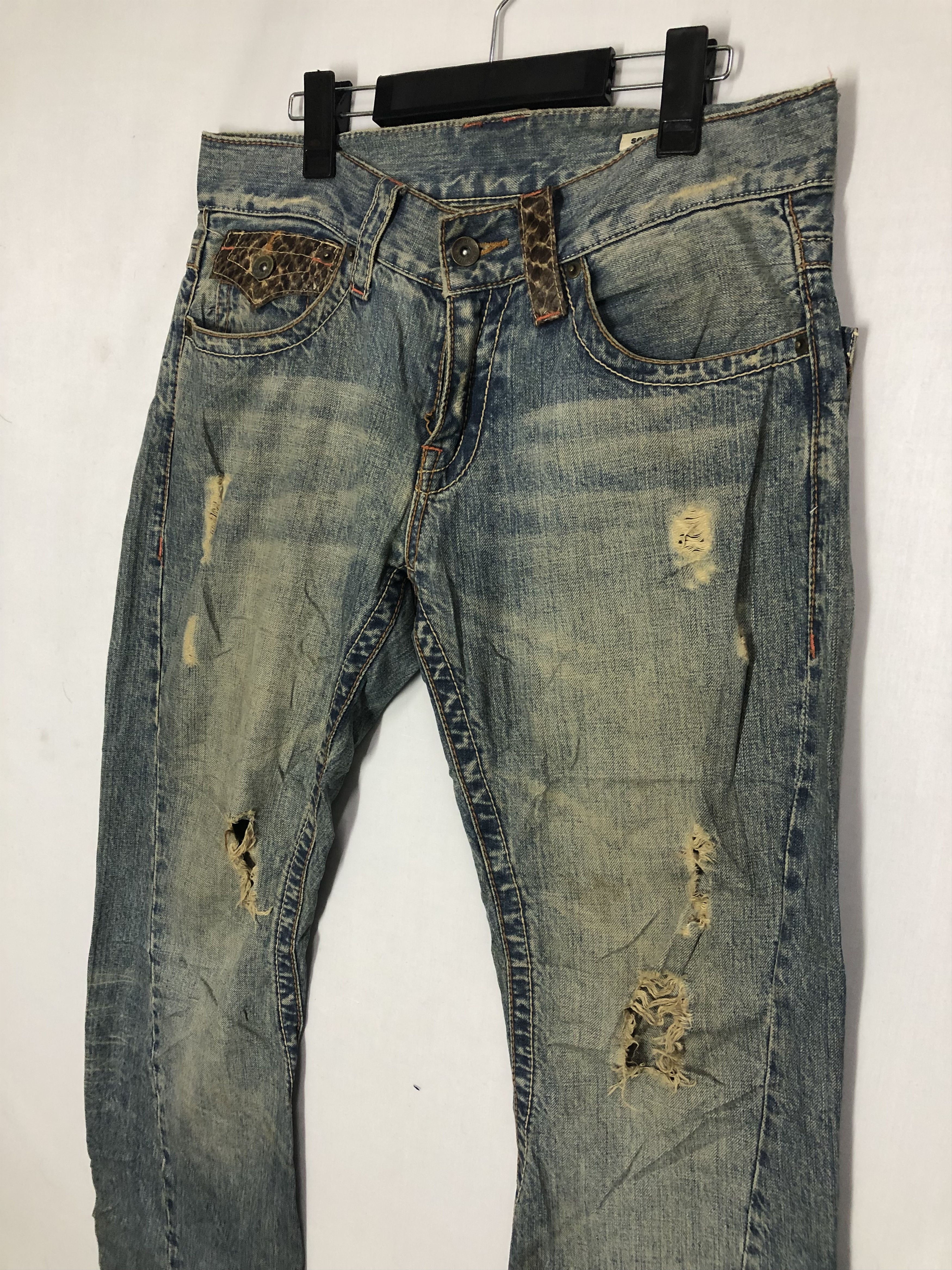 Other semantic design Vintage distressed denim Size US 32 / EU 48 - 4 Thumbnail