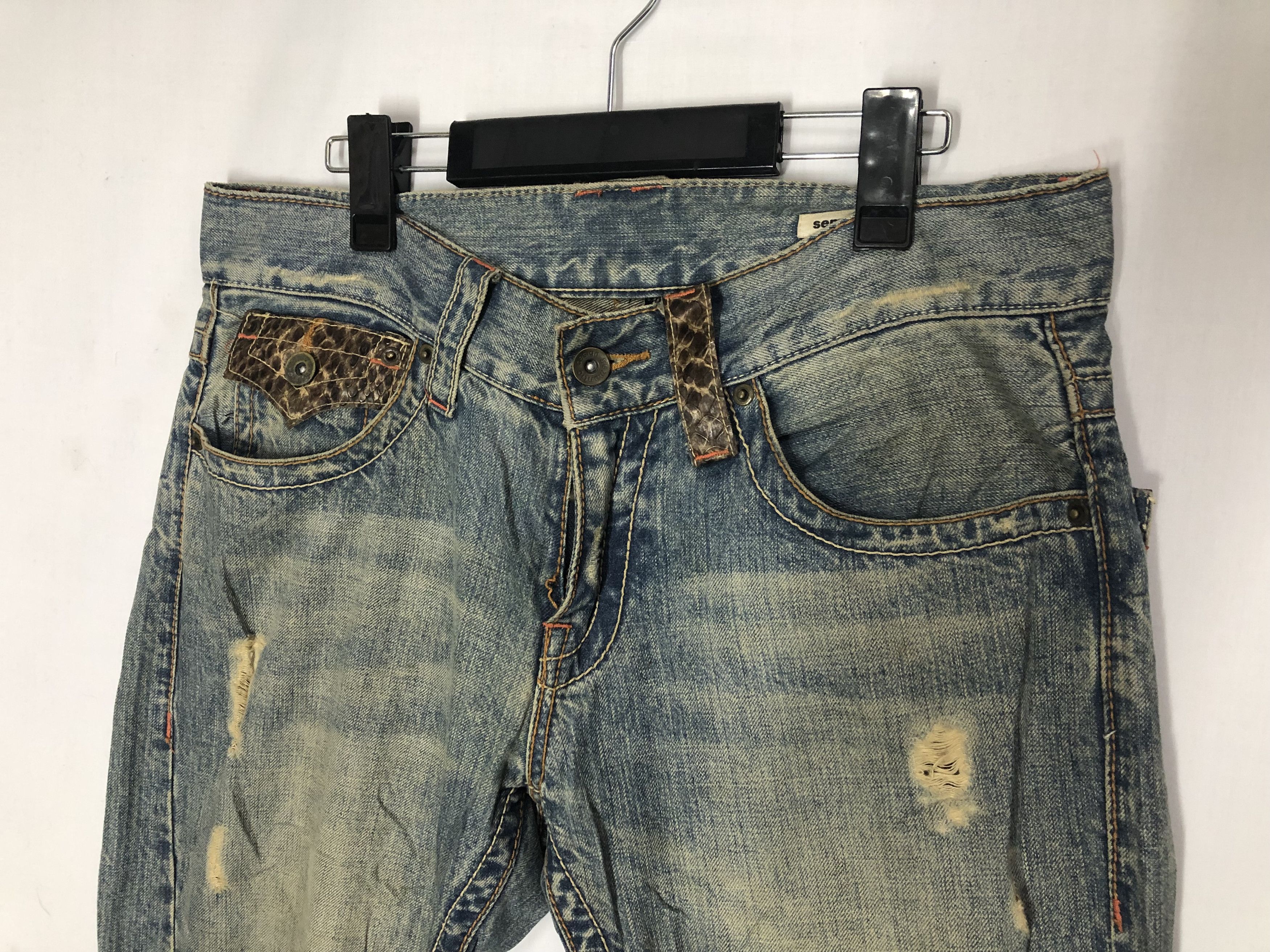 Other semantic design Vintage distressed denim Size US 32 / EU 48 - 3 Thumbnail