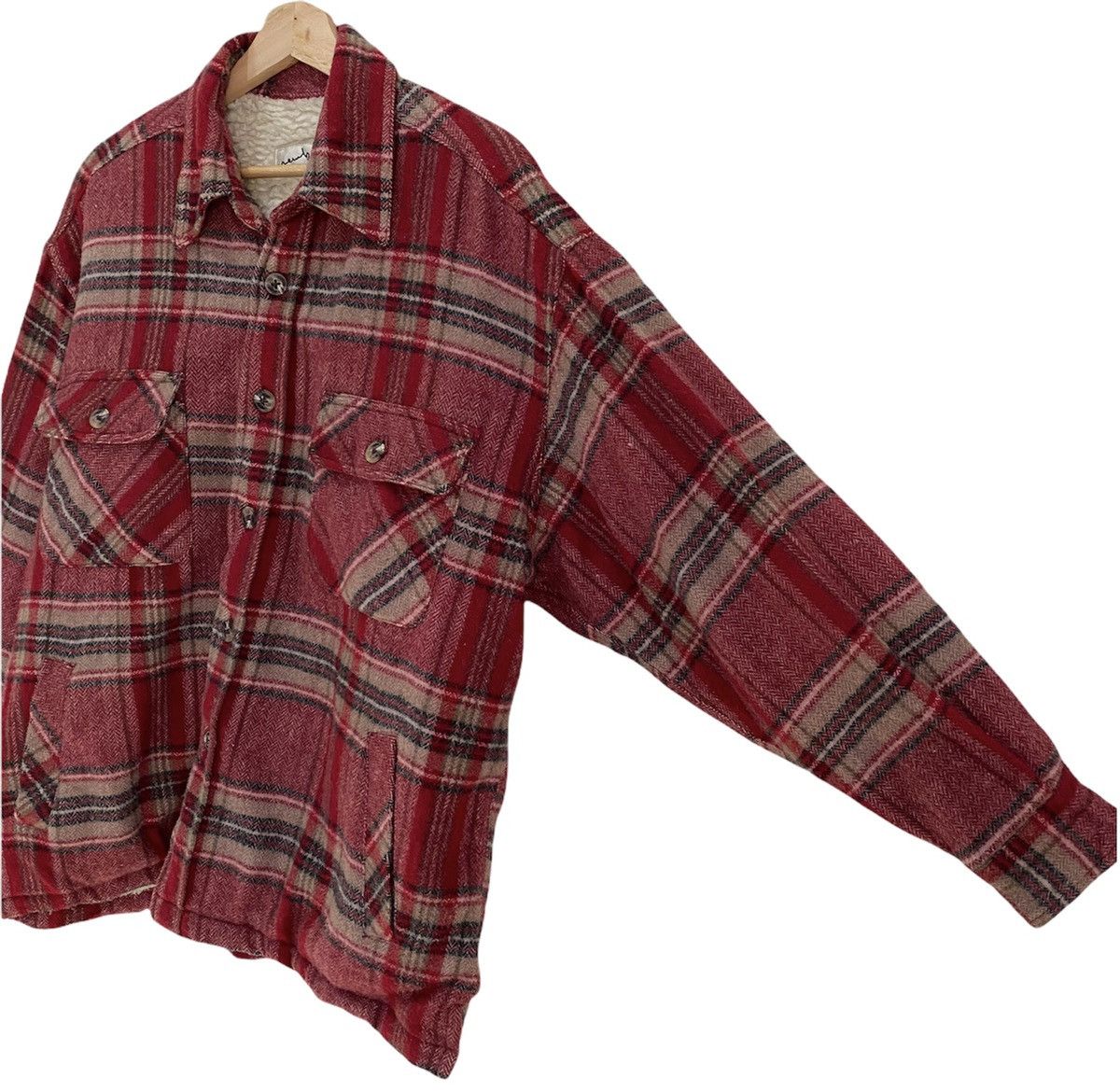 Flannel VINTAGE FLANNEL TARTAN PLAID BUTTON ON SHERPA JACKET Size US XL / EU 56 / 4 - 7 Thumbnail