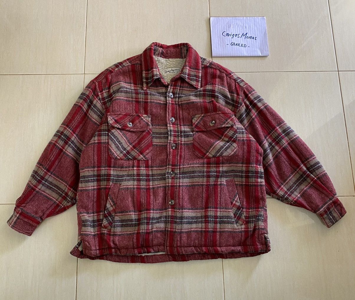 Flannel VINTAGE FLANNEL TARTAN PLAID BUTTON ON SHERPA JACKET Size US XL / EU 56 / 4 - 8 Thumbnail