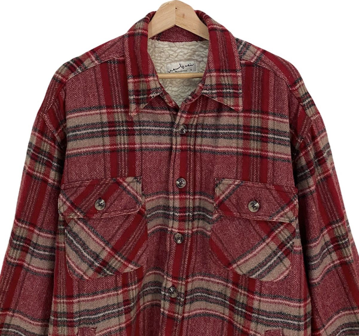 Flannel VINTAGE FLANNEL TARTAN PLAID BUTTON ON SHERPA JACKET Size US XL / EU 56 / 4 - 3 Thumbnail