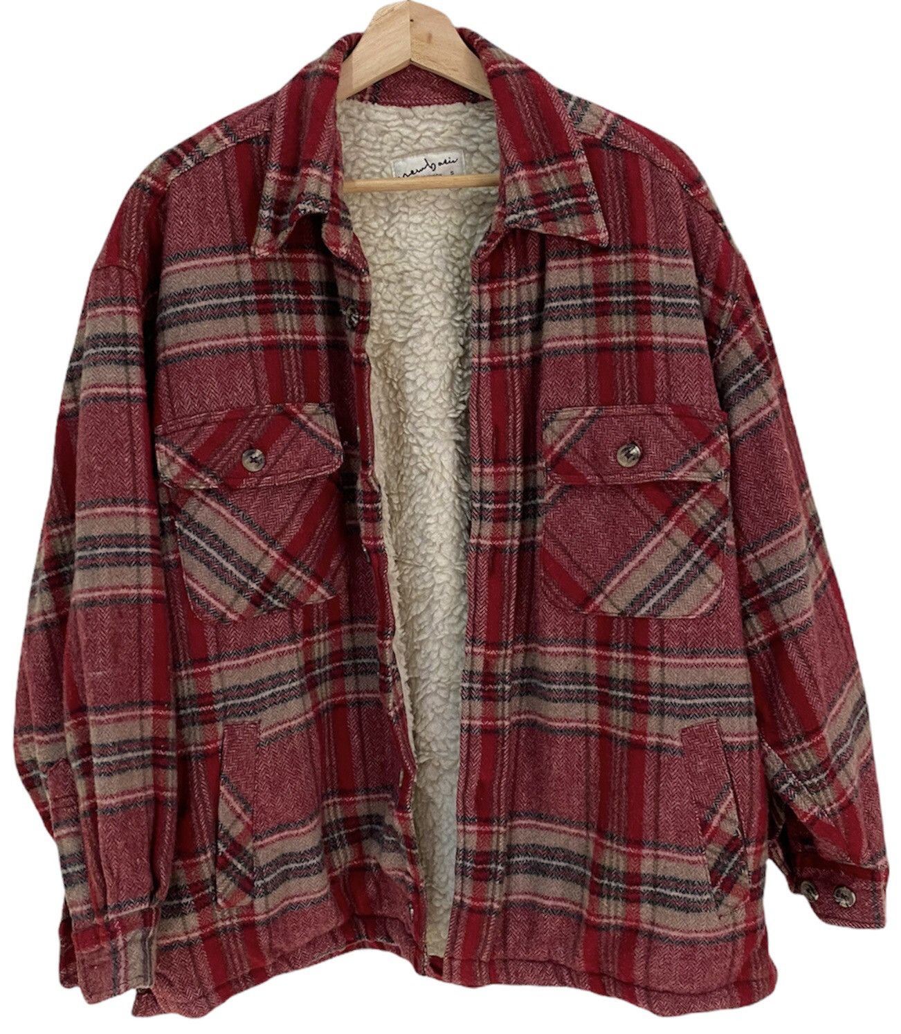 Flannel VINTAGE FLANNEL TARTAN PLAID BUTTON ON SHERPA JACKET Size US XL / EU 56 / 4 - 6 Thumbnail