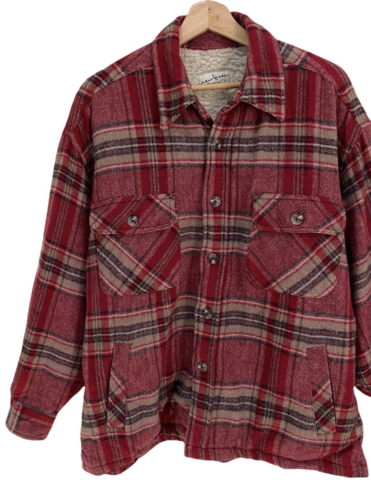 Flannel VINTAGE FLANNEL TARTAN PLAID BUTTON ON SHERPA JACKET Size US XL / EU 56 / 4 - 4 Thumbnail