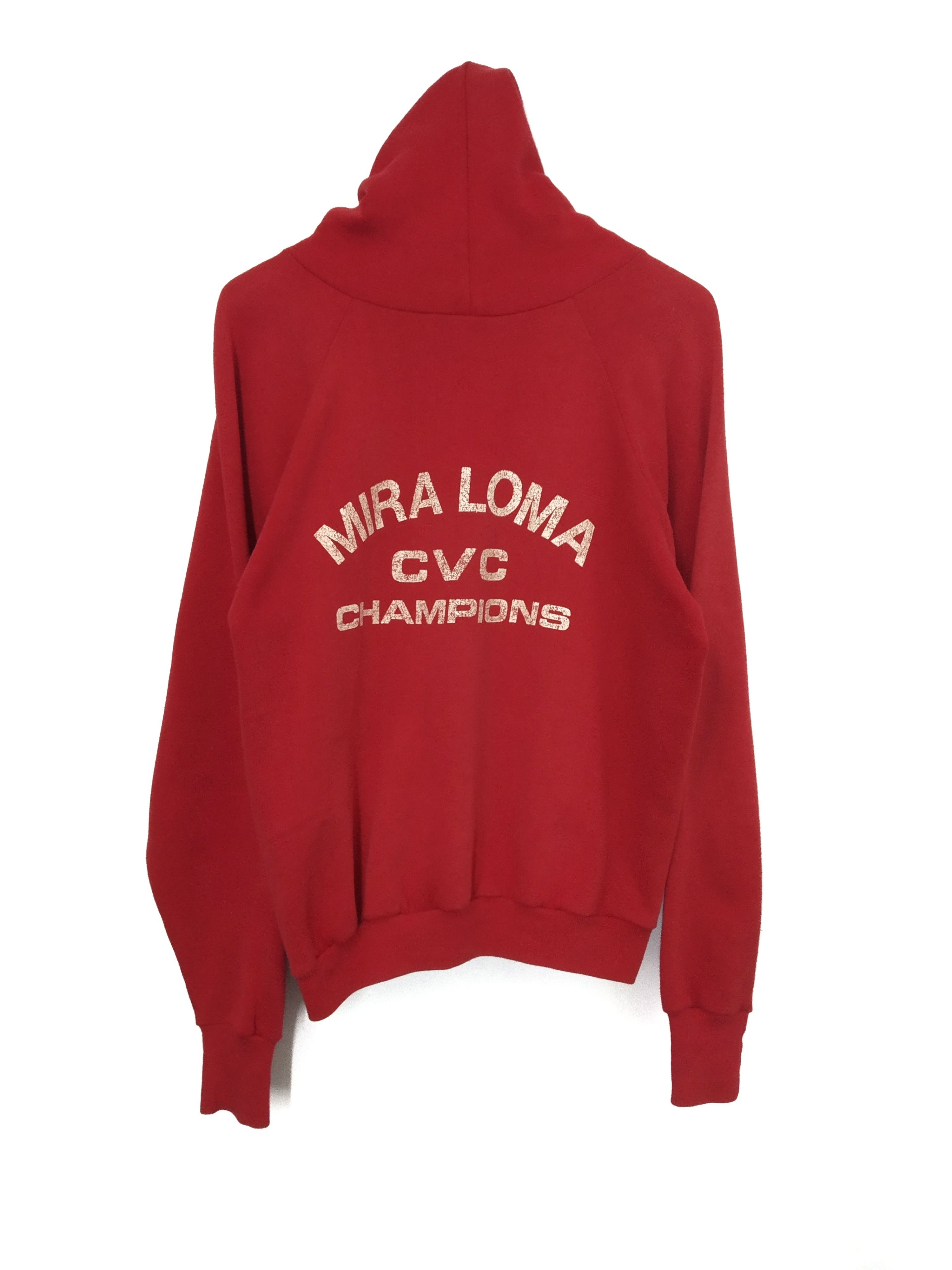 Vintage Vtg 80s Mira Loma CVC Champions Hoodie Size US L / EU 52-54 / 3 - 1 Thumbnail