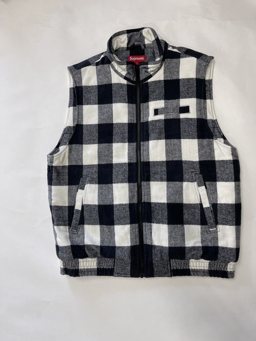 Supreme Supreme F/W 2014 Buffalo Plaid Flannel Vest | Grailed