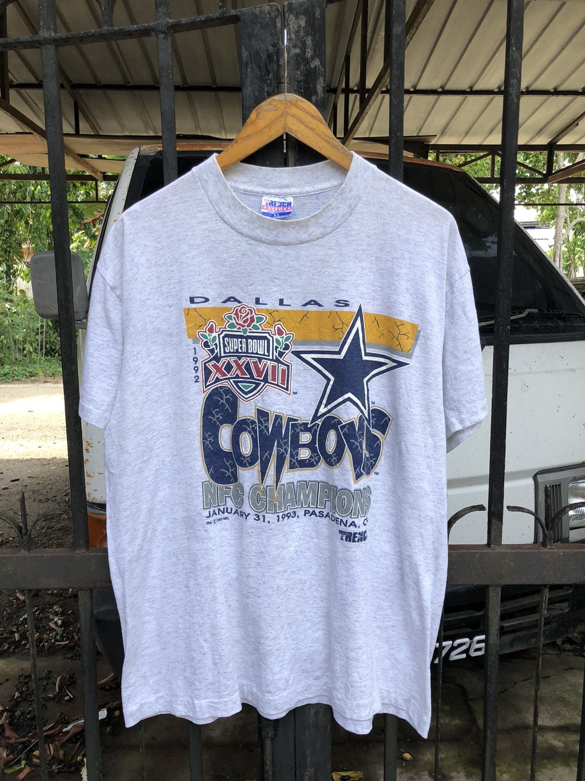 NFL × Vintage Vintage 90s Dallas Cowboys NFC Champions Super Bowl Tee Size US L / EU 52-54 / 3 - 1 Thumbnail