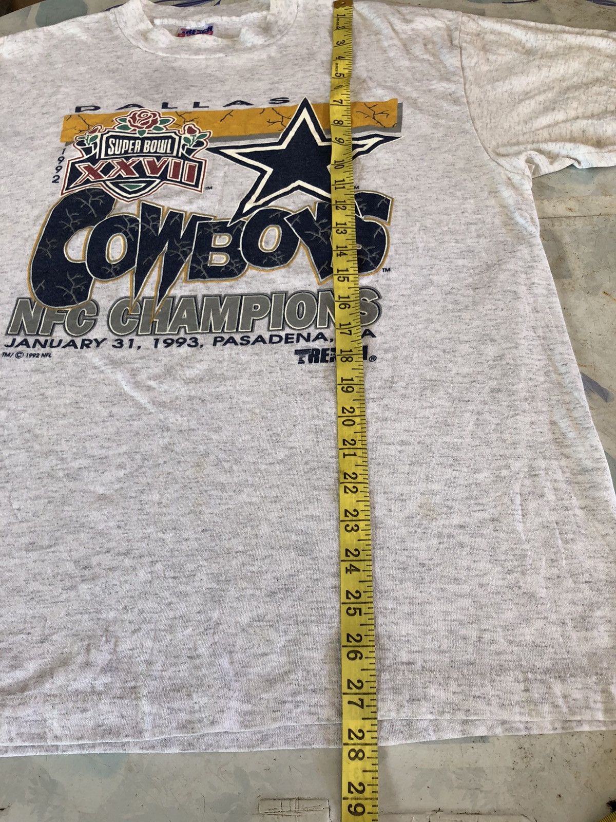 NFL × Vintage Vintage 90s Dallas Cowboys NFC Champions Super Bowl Tee Size US L / EU 52-54 / 3 - 5 Thumbnail