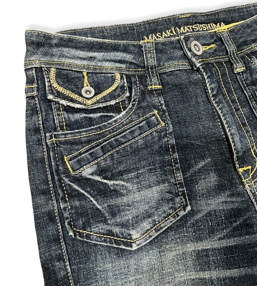 If Six Was Nine Masaki Matsushima Low Rise Stone Wash Designer Jeans Size US 30 / EU 46 - 10 Thumbnail