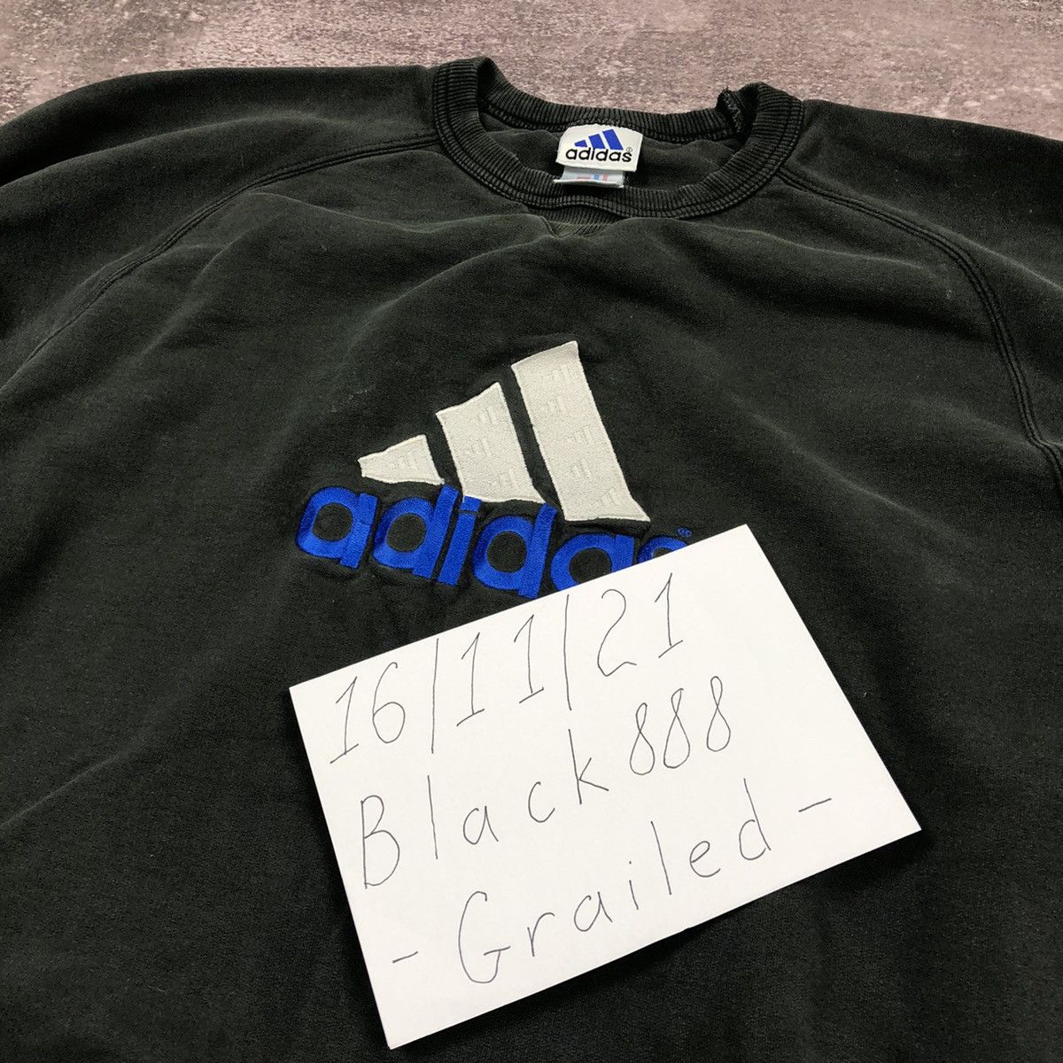 Adidas Vintage Adidas Big Logo Washed Distressed Size US L / EU 52-54 / 3 - 24 Thumbnail