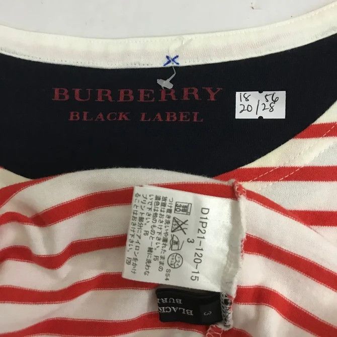 Burberry 💣 OFFER Vtg BURBERRY BLACK LABEL Striped Design T-Shirt Size US M / EU 48-50 / 2 - 4 Thumbnail