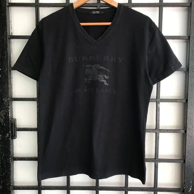 Burberry 💣 OFFER Vtg BURBERRY BLACK LABEL Big Logo T-shirt Size US M / EU 48-50 / 2 - 1 Thumbnail