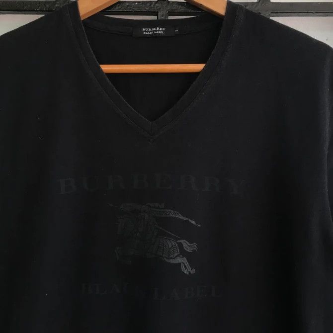 Burberry 💣 OFFER Vtg BURBERRY BLACK LABEL Big Logo T-shirt Size US M / EU 48-50 / 2 - 2 Thumbnail