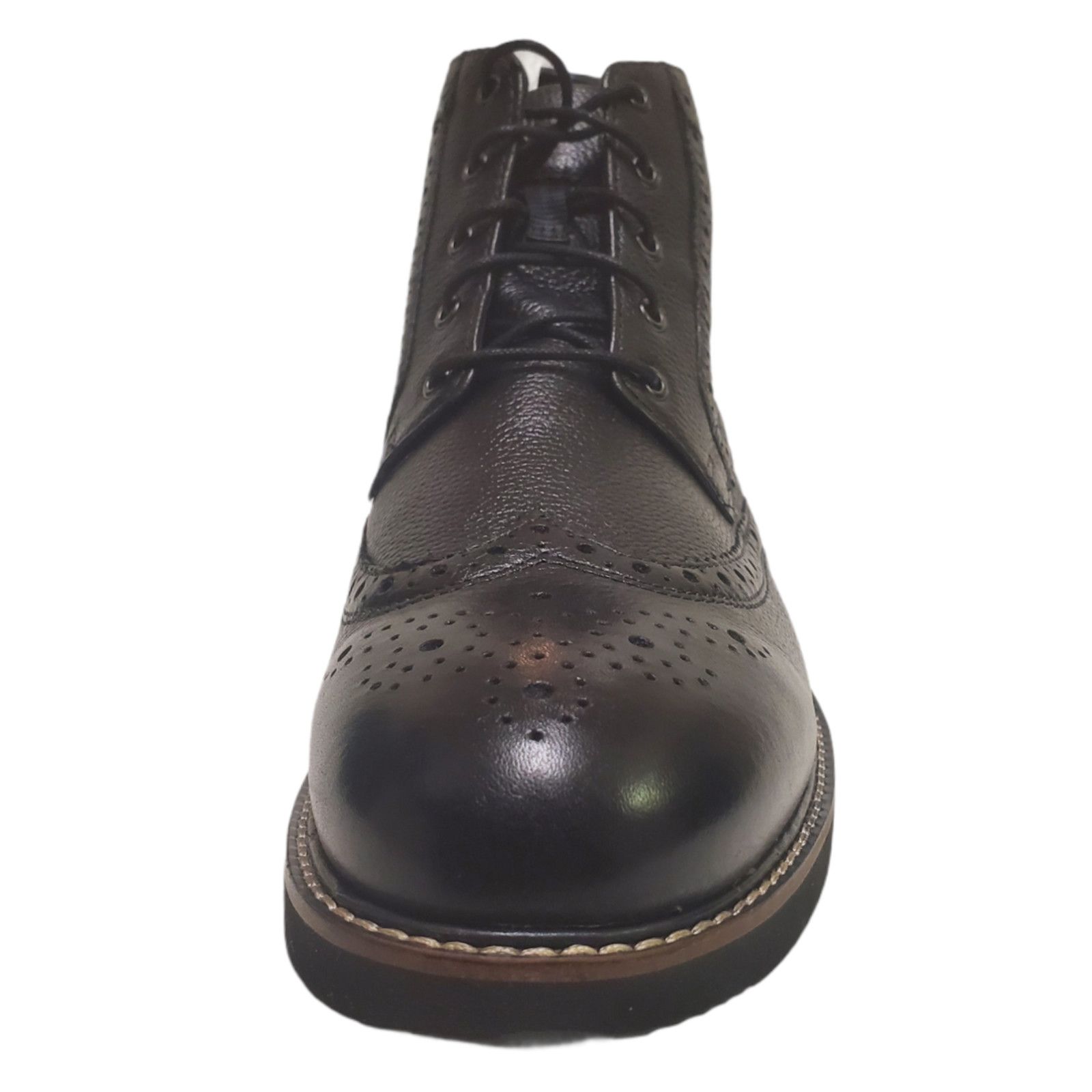 Nunn Bush Mens Odell Wingtip Chukka Boots Black Leather