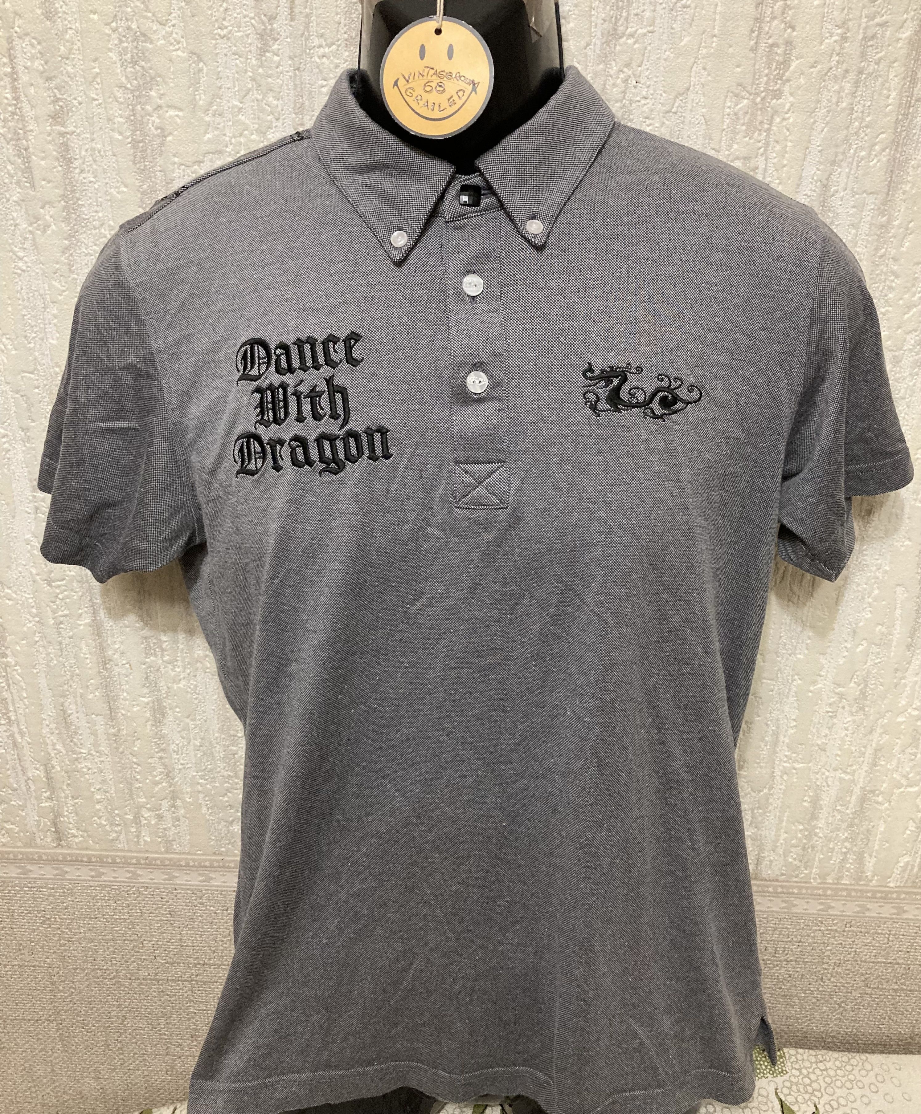 Japanese Brand × Vintage Kyoto Japan Dance With Dragon Polo Shirt Size US XS / EU 42 / 0 - 1 Thumbnail
