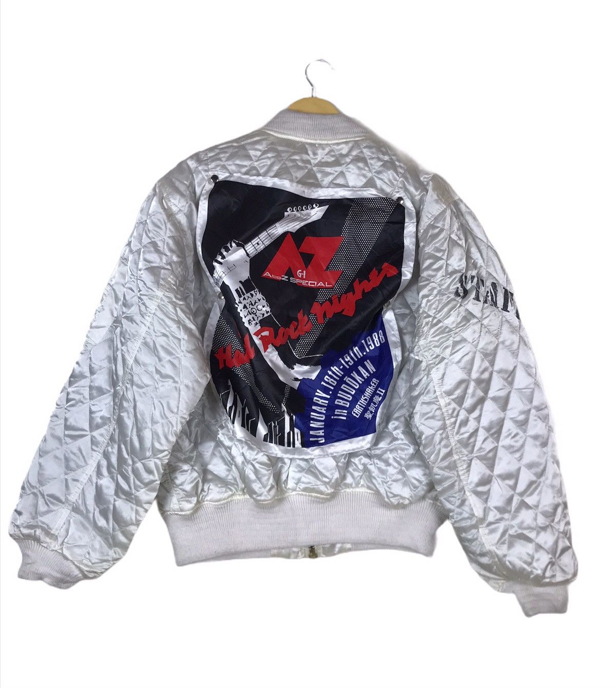 80s Earth Shaker Hard Rock Nights Staff Quilted Bomber
