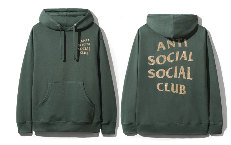 Anti Social Club Assc Green Hoodie Anti Social Social Club Hoodie