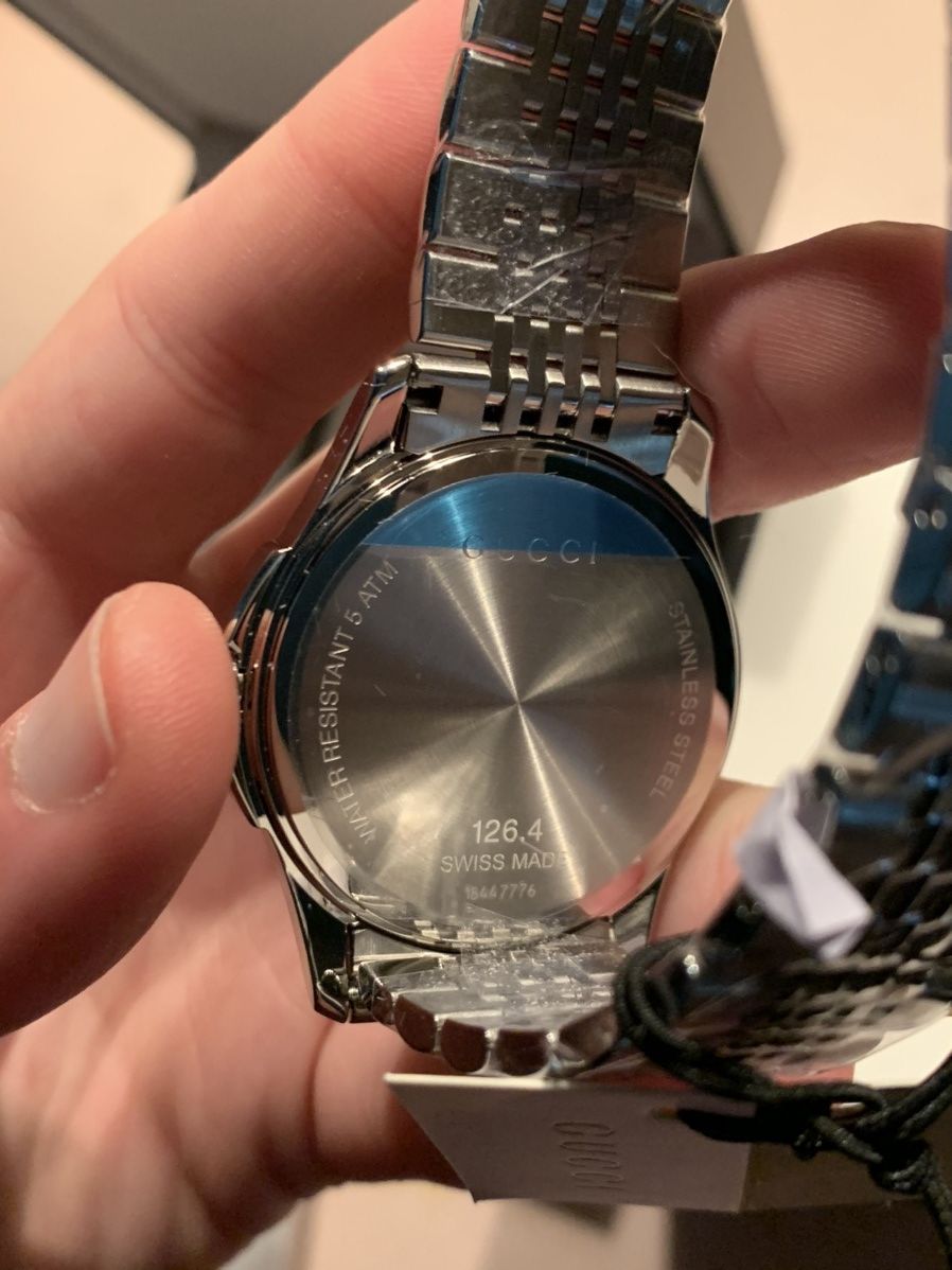 Designer × Gucci *RARE* New Gucci Stainless Steel Invisible Clasp Watch Size ONE SIZE - 5 Thumbnail