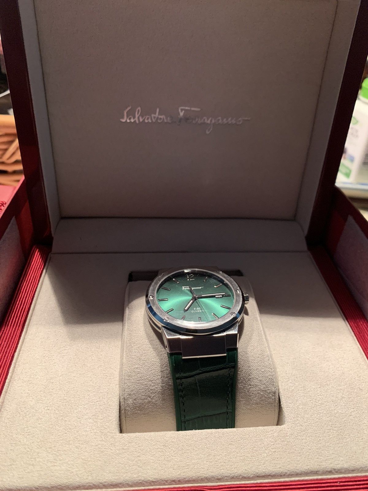 Salvatore Ferragamo *RARE* New Salvatore Ferragamo Croc Leather Embossed Watch Size ONE SIZE - 12 Thumbnail