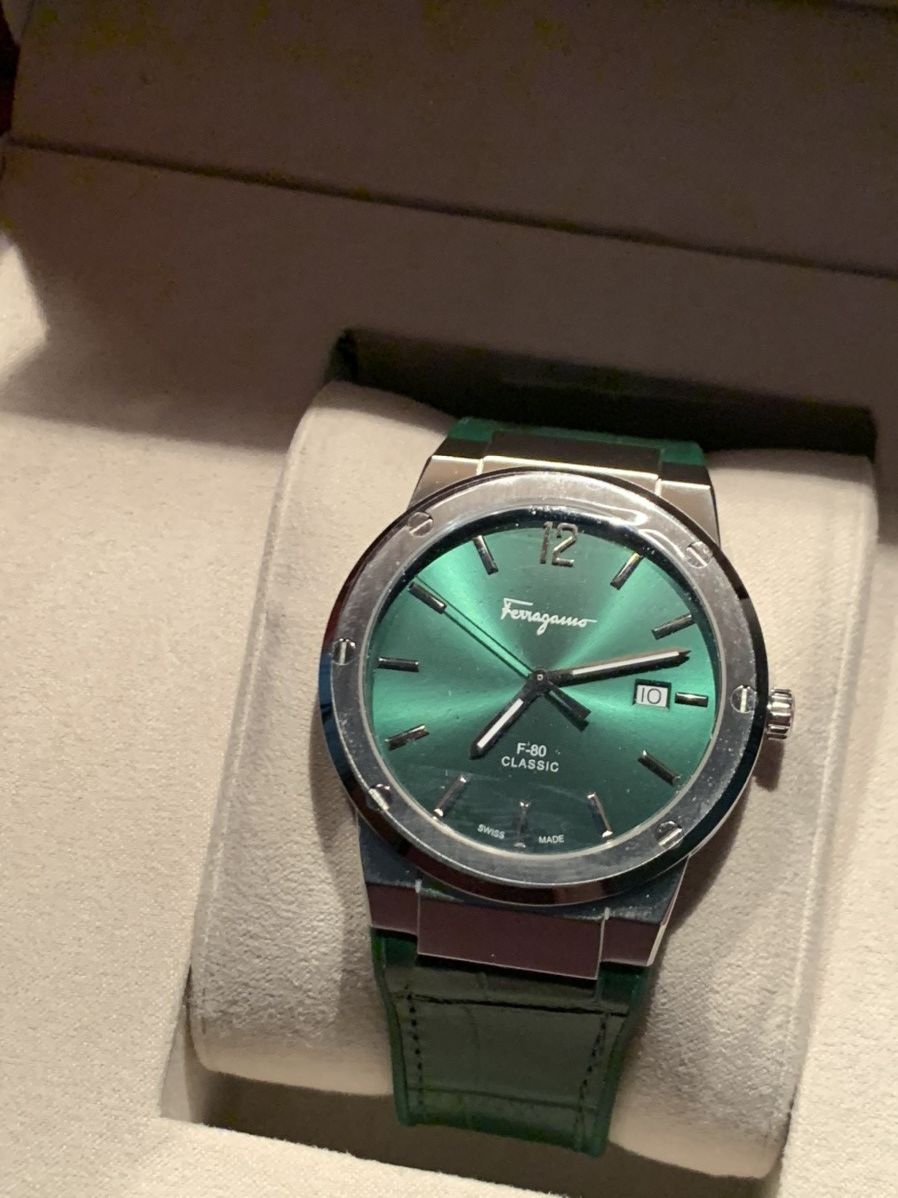 Salvatore Ferragamo *RARE* New Salvatore Ferragamo Croc Leather Embossed Watch Size ONE SIZE - 2 Thumbnail