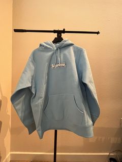 Blue bandana supreme cheap hoodie