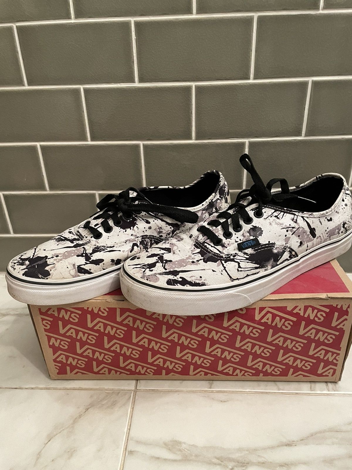 Vans Paint splatter vans 2015 | Grailed
