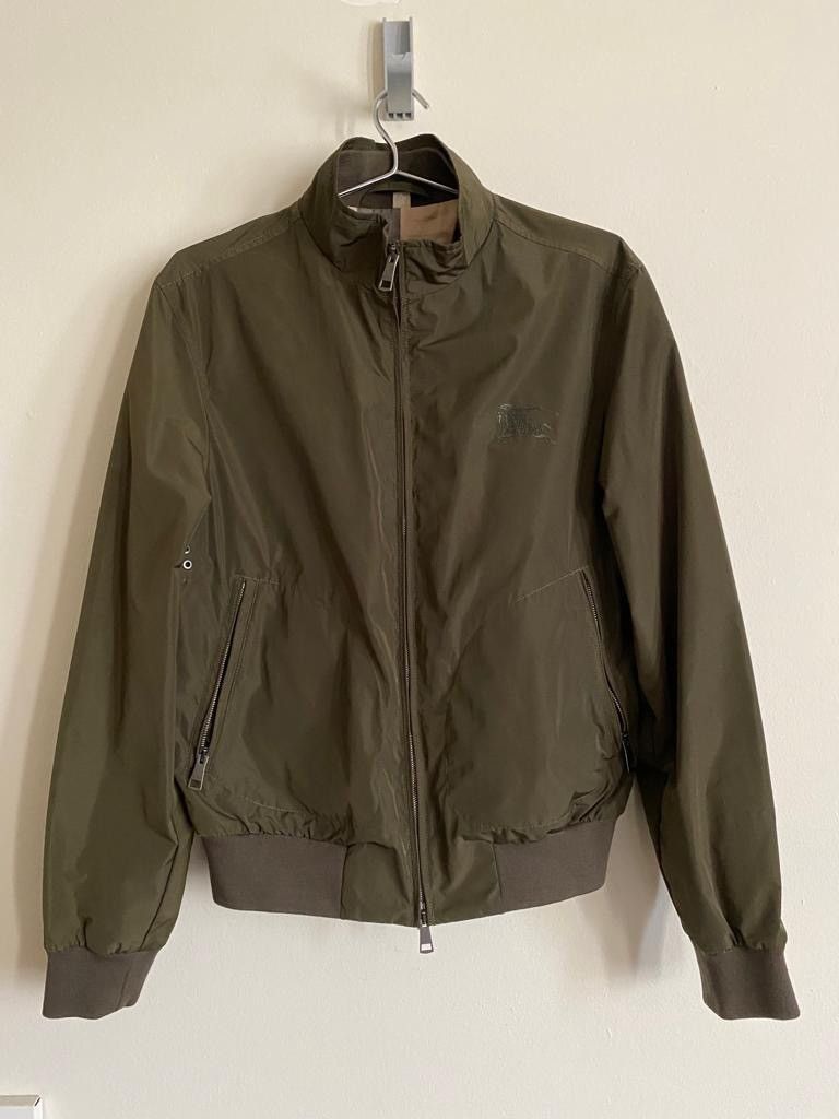 Burberry brit olive nylon bomber jacket