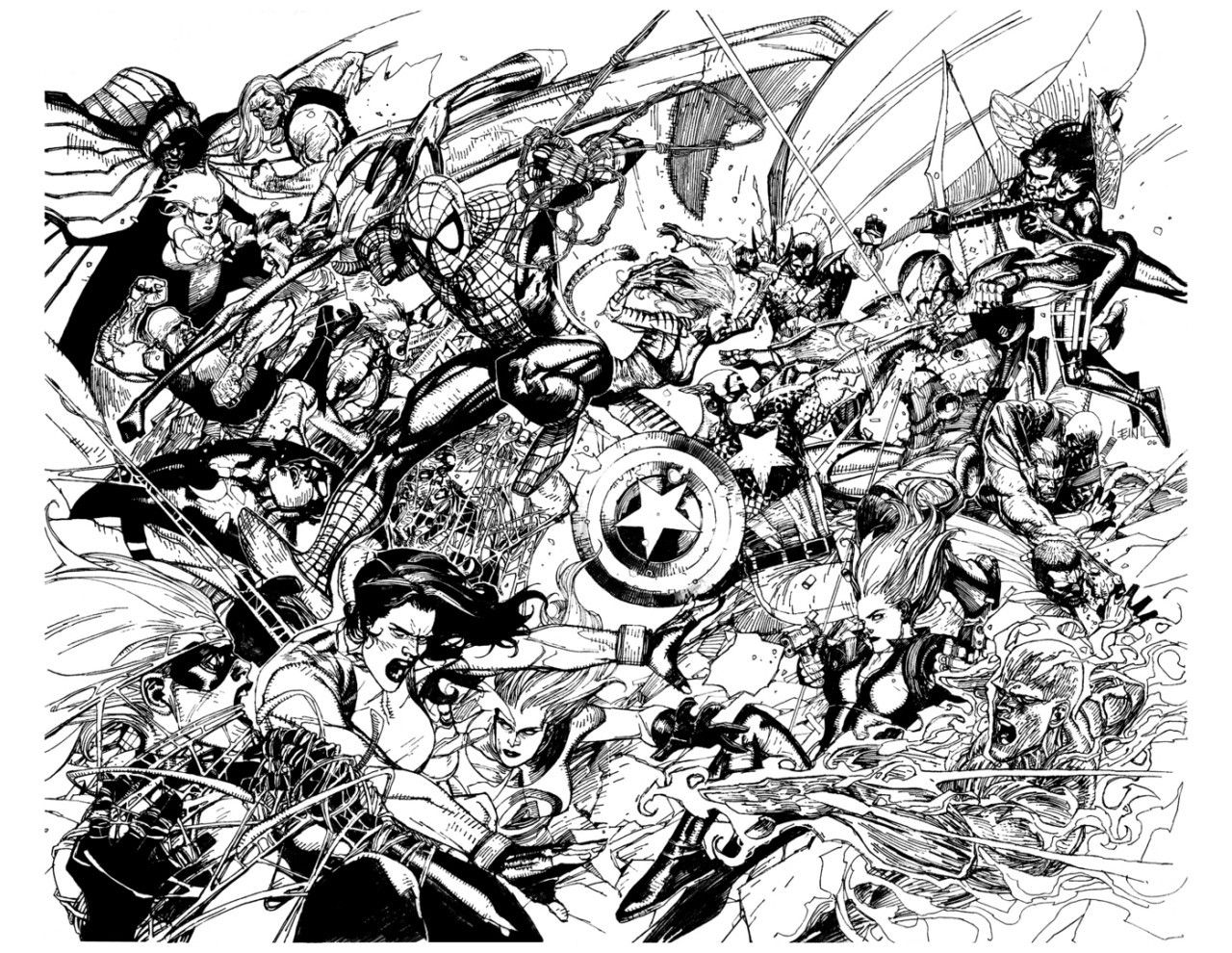 Mad Engine × Marvel Comics × Vintage Vtg Y2K Marvel 2006 Marvel Civil War Leinil Francis Yu Size US S / EU 44-46 / 1 - 4 Thumbnail