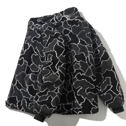 Vintage BLACK FRIDAY SALE Static Print Wool Parka Jacket Coat Grailed