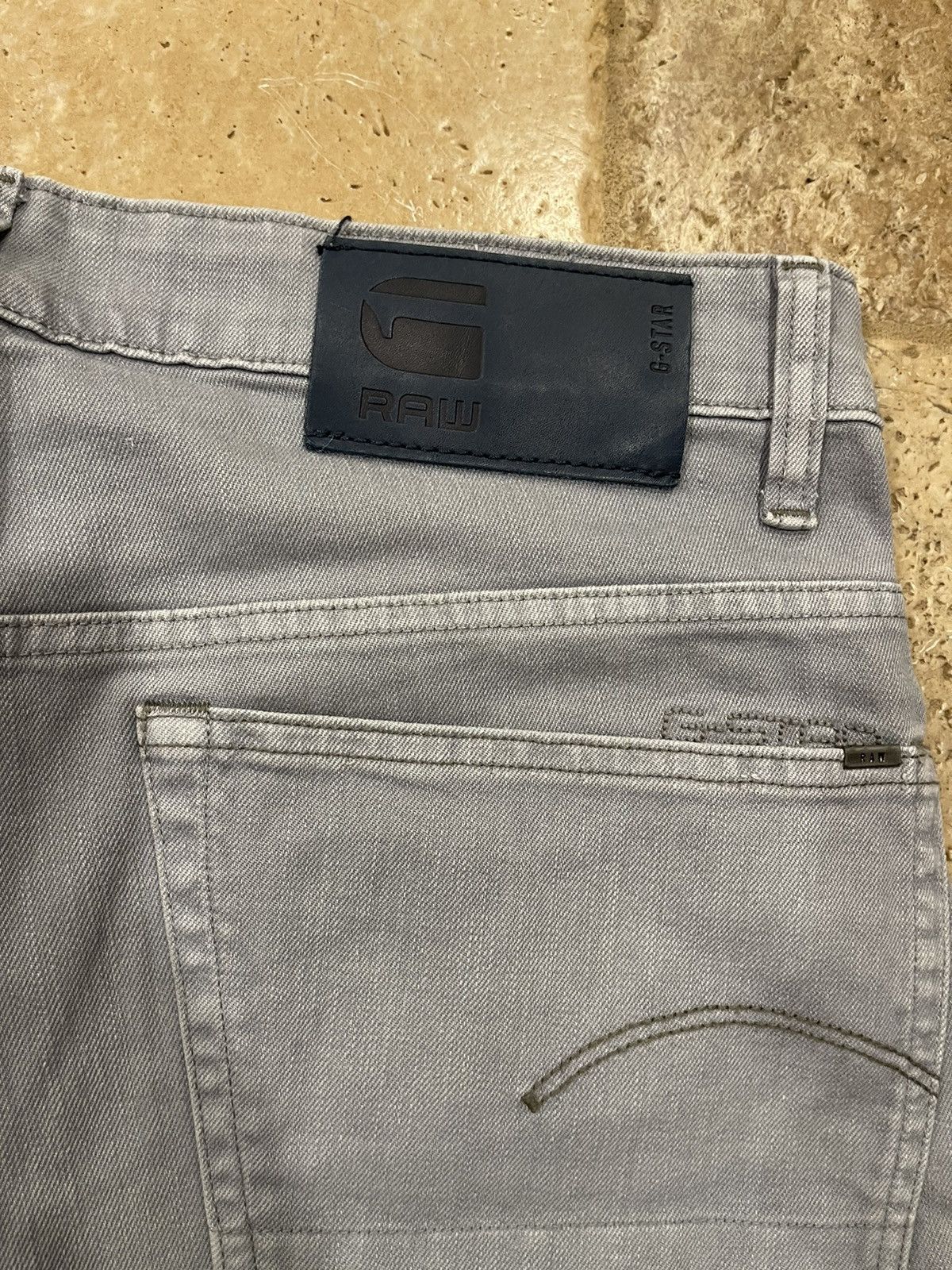 G-Star G-Star Raw 3301 Tapered Grey Denim Jeans Pants Size US 34 / EU 50 - 6 Thumbnail