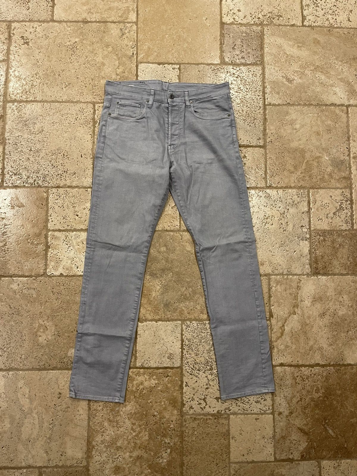 G-Star G-Star Raw 3301 Tapered Grey Denim Jeans Pants Size US 34 / EU 50 - 1 Thumbnail