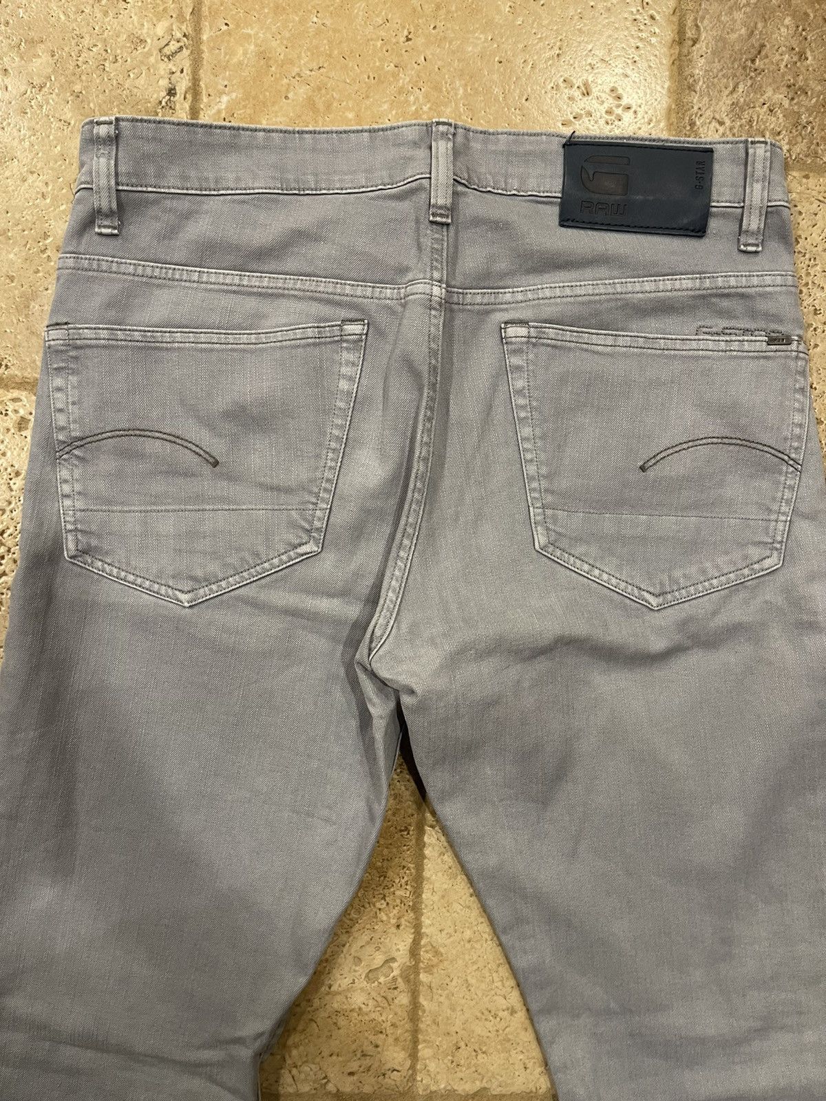 G-Star G-Star Raw 3301 Tapered Grey Denim Jeans Pants Size US 34 / EU 50 - 5 Thumbnail