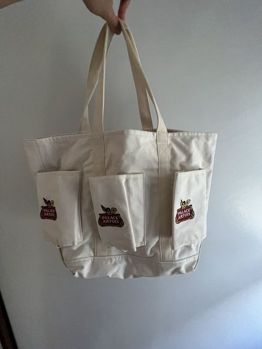 Pre-owned Palace Stella Artois Tote Bag Cream