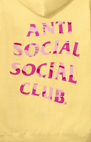 Anti Social Social Club DS Pink Camo ASSC Plain Sight Yellow Hoodie BAPE FTP FOG CDG Size US L / EU 52-54 / 3 - 3 Thumbnail