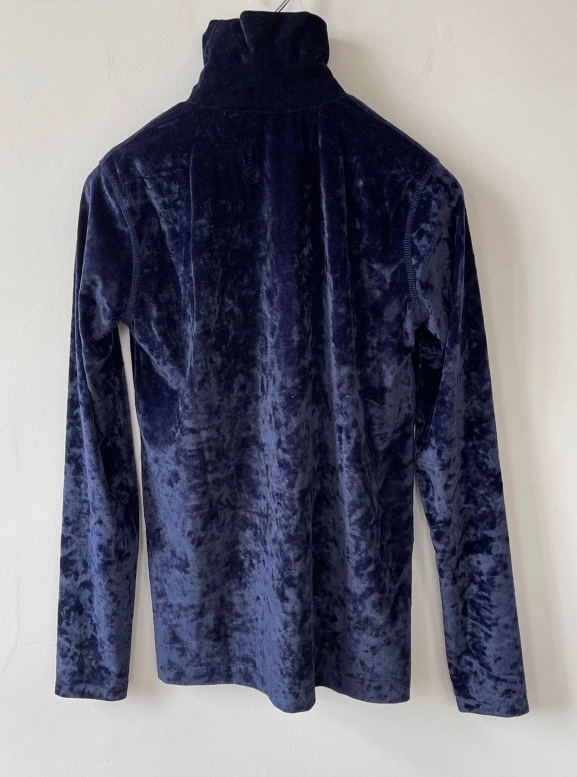 Dries Van Noten WMNS Velvet Turtleneck Top Navy Size US XS / EU 42 / 0 - 3 Thumbnail