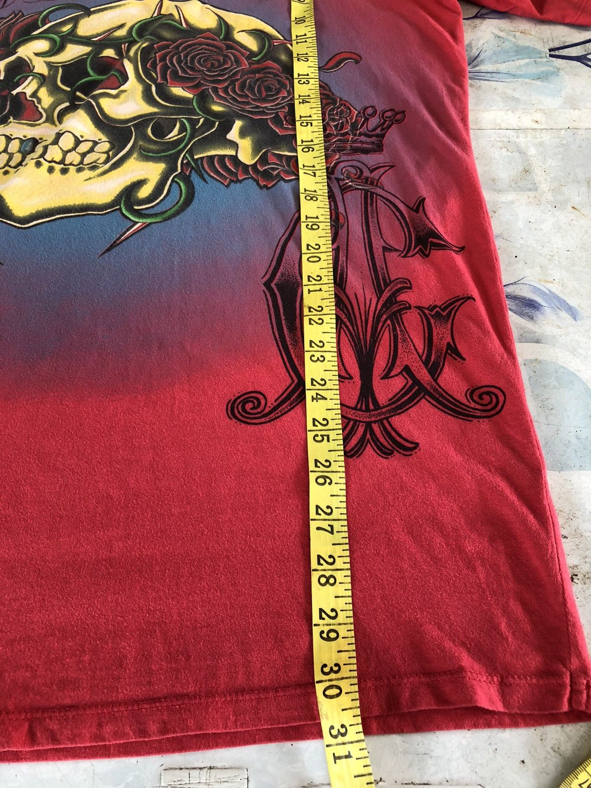 Christian Audigier × Ed Hardy Made in USA Christian Audigier Skull n Roses Tee Size US XL / EU 56 / 4 - 6 Thumbnail