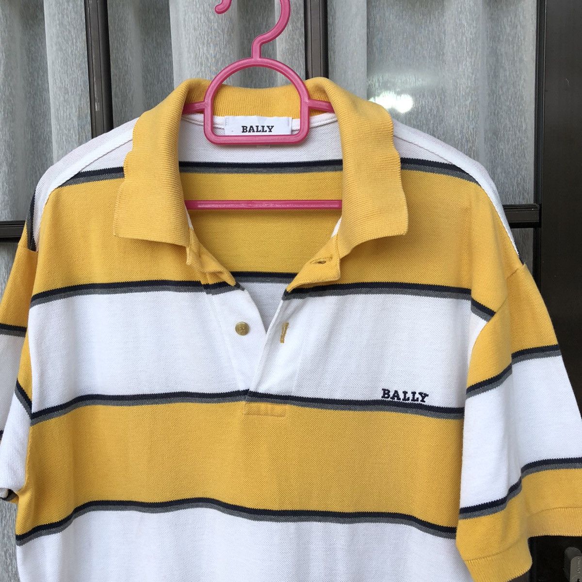 Bally Vintage Bally Collar Polos Srtipe T-Shirt Made in Italy Size US M / EU 48-50 / 2 - 2 Thumbnail
