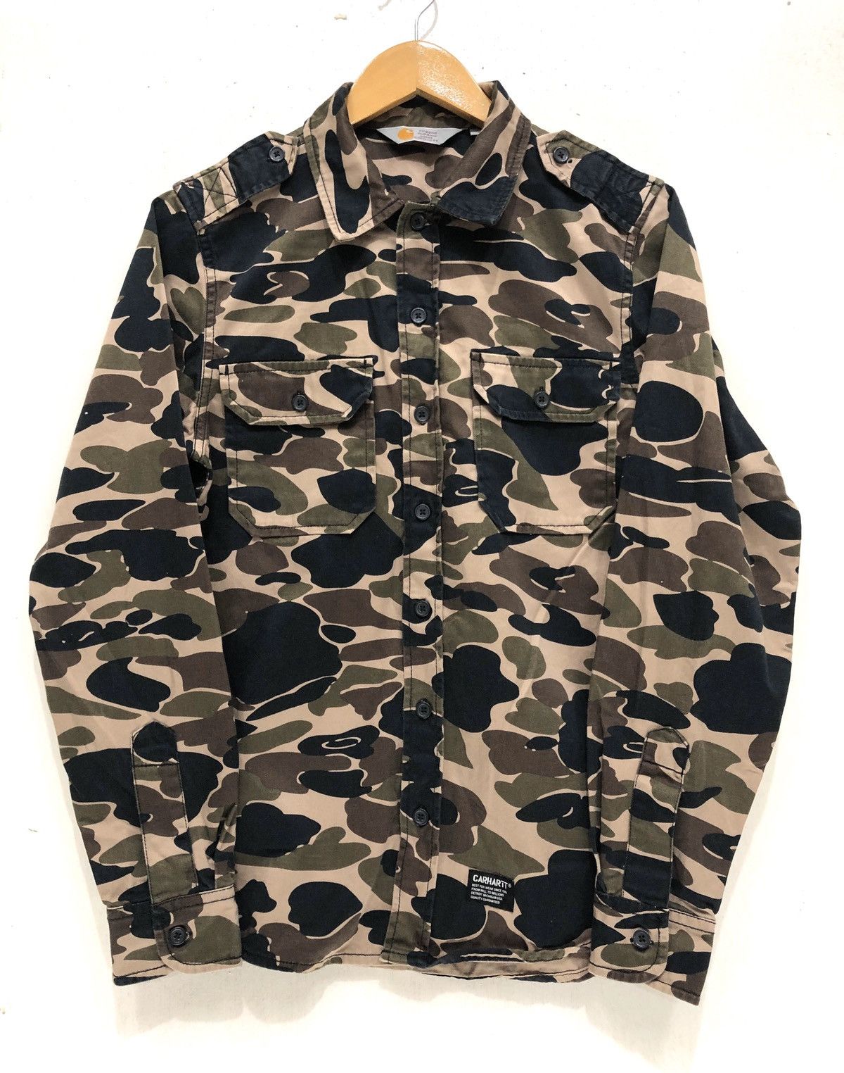 Carhartt Carhartt Camo Military Shirts Double Pocket Design Size US S / EU 44-46 / 1 - 1 Thumbnail